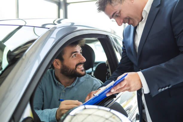 istock Happy Young Man Buying a Car with Excitement 1738512338