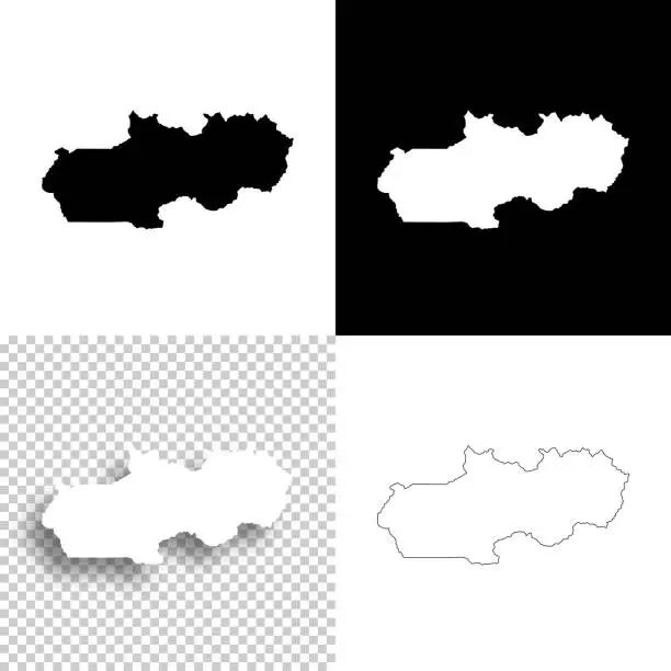 Vector illustration of Weber County, Utah. Maps for design. Blank, white and black backgrounds