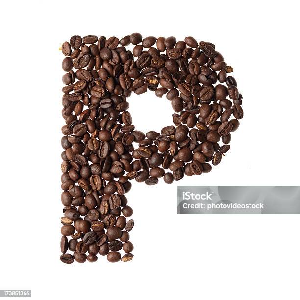 Буква P Письменного С Кофе — стоковые фотографии и другие картинки Алфавит - Алфавит, Алфавитный порядок, Без людей