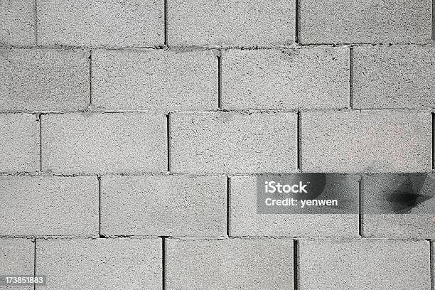 Betonblock Wand Stockfoto und mehr Bilder von Schlackenbetonblock - Schlackenbetonblock, Mauer, Wand