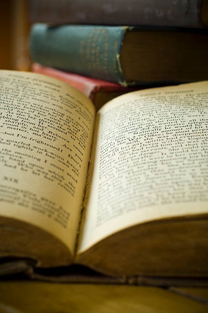 istock Old Book Open for Education and Research 173851903