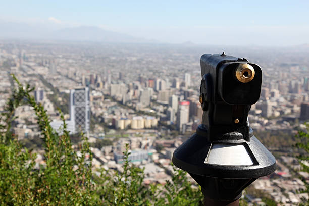 istock Binoculars Looking at City of Santiago, Chile 173851912