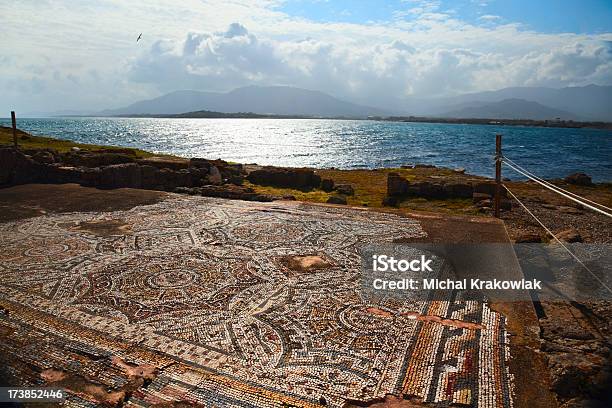 Roman Mosaic Near Nora Stock Photo - Download Image Now - Sardinia, Tiled Floor, Italy