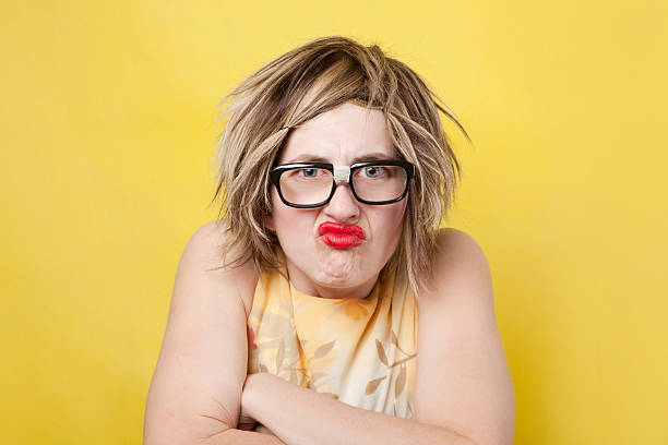mad オタク - ugliness women humor lipstick ストックフォトと画像