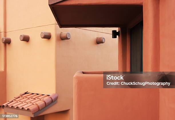 Balcony Southwest Mansion Architecture Stock Photo - Download Image Now - Cliff, Ledge, Corner