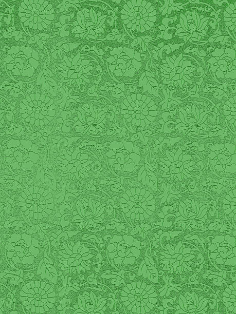 illustrazioni stock, clip art, cartoni animati e icone di tendenza di verde vintage carta da parati - 19th century style textured ornate backgrounds