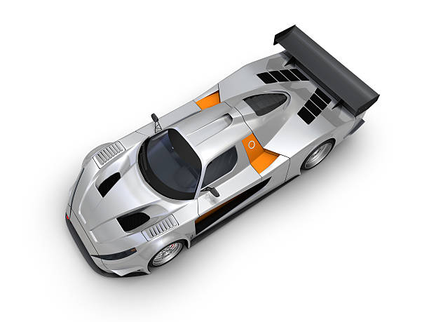 silver voiture de course - keonigsegg photos et images de collection