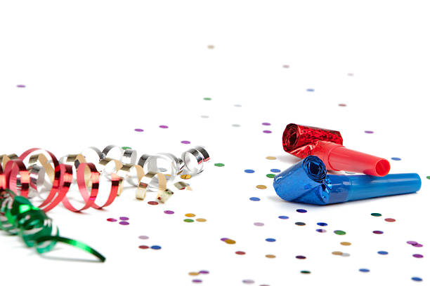 Streamers and Confetti on the ground 