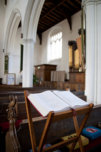 istock Church interior with gospel 173854731