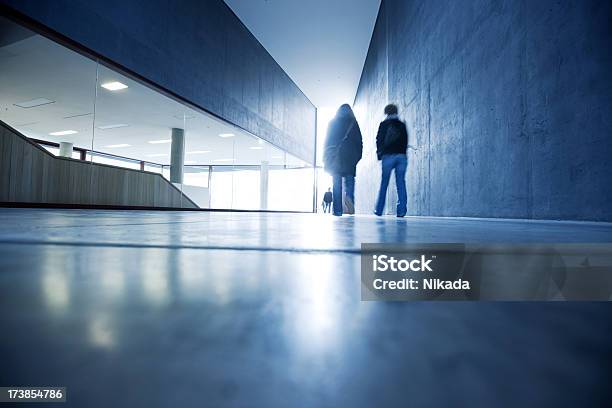 Walking People Stock Photo - Download Image Now - Blurred Motion, Corridor, Entrance Hall
