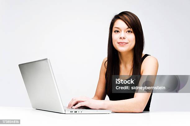 Young Woman With Laptop Stock Photo - Download Image Now - 20-29 Years, Adult, Adult Student