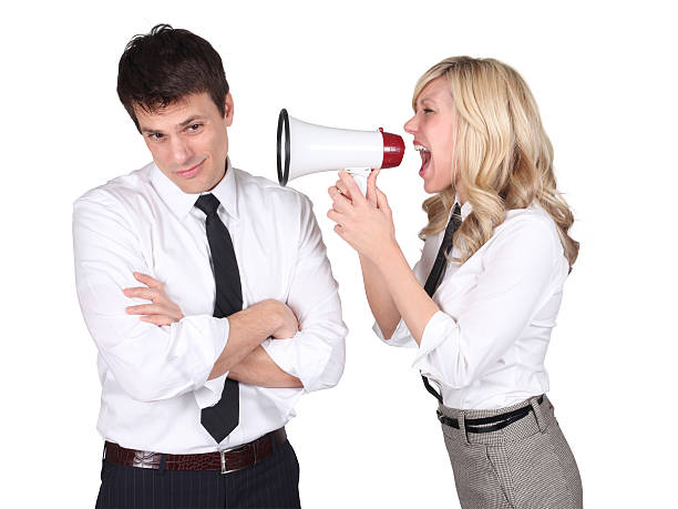 istock Business Woman Yelling at Man 173854947