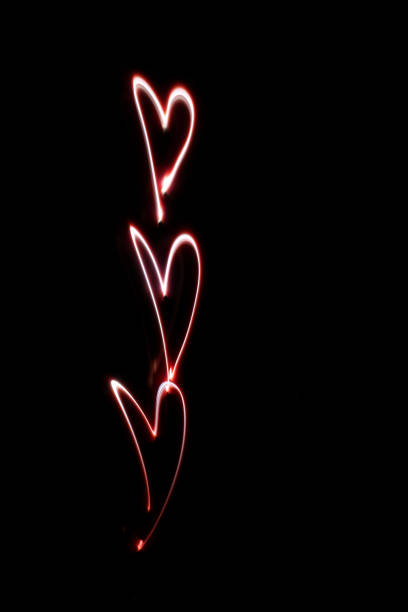 istock Abstract Red Lines in the Dark, Heart 1738574014
