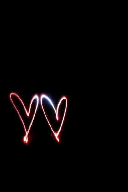 istock Abstract Red Lines in the Dark, Heart 1738574414