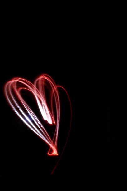 istock Abstract Red Lines in the Dark, Heart 1738574545