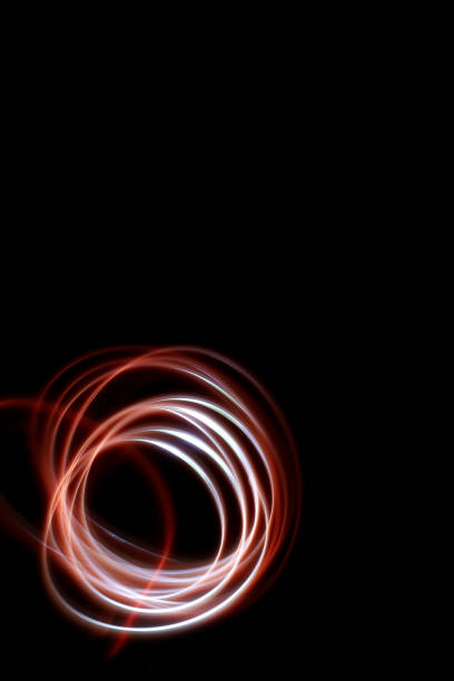 istock Abstract Red Lines in the Dark, Circle 1738574566
