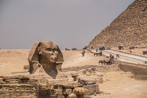 The Sphinx of Egypt in the city of Cairo