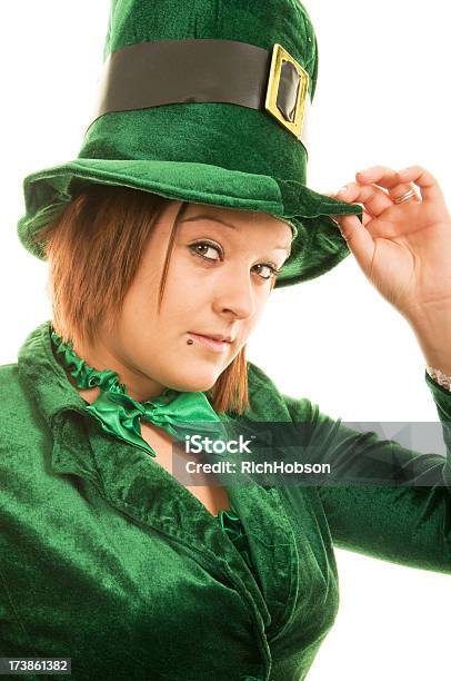 Girl In St Patricks Day Costume Stock Photo - Download Image Now - 20-29 Years, Adult, Adults Only