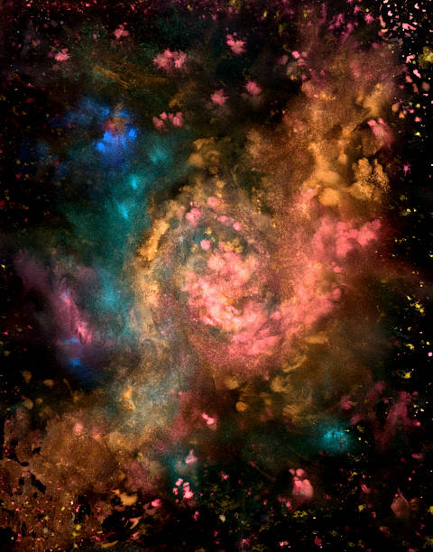 ilustrações de stock, clip art, desenhos animados e ícones de galáxia multicolored - watercolor painting backgrounds abstract textured effect