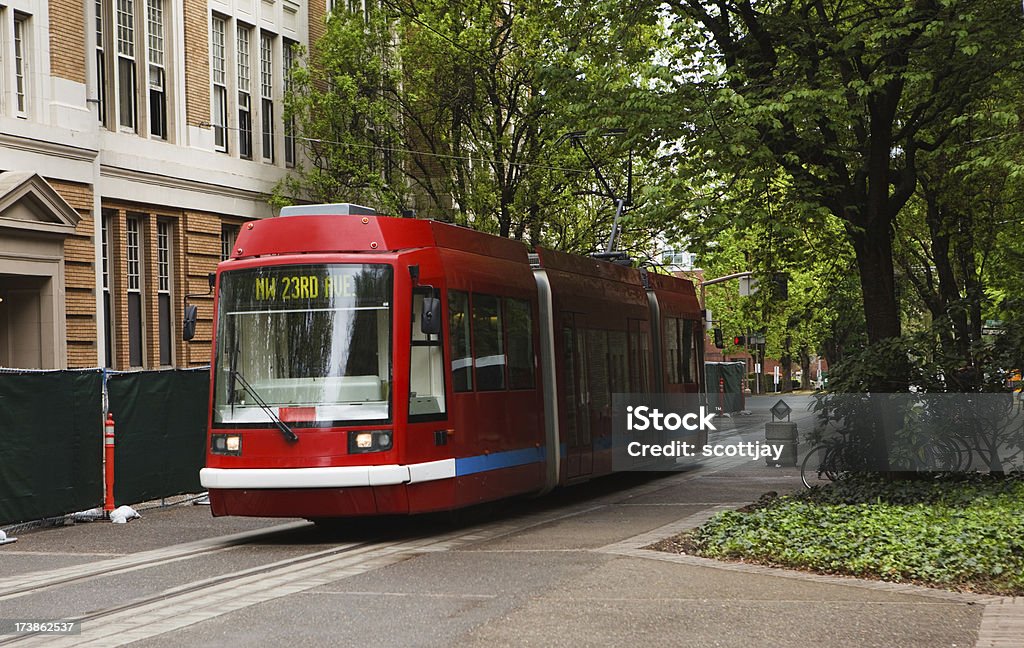 streetcar movendo através da cidade. - Royalty-free Elétrico Foto de stock