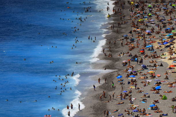 istock border between sea and beach on a hot summer day 1738631136