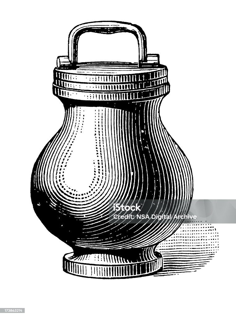 Vintage Clip Art et Illustrations/intérieurs Pot - Illustration de Antiquités libre de droits