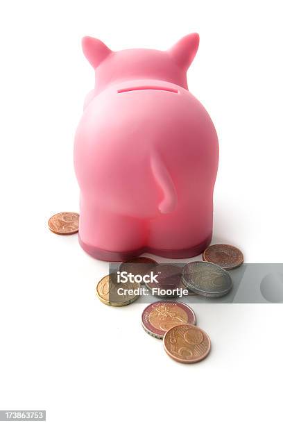 Dinero Hucha De Monedas Foto de stock y más banco de imágenes de Accesorio financiero - Accesorio financiero, Ahorros, Detrás