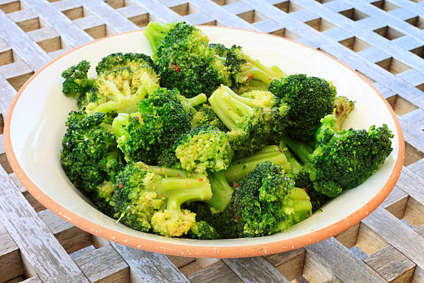 Broccoli Salad Rustic broccoli salad. steamed stock pictures, royalty-free photos & images