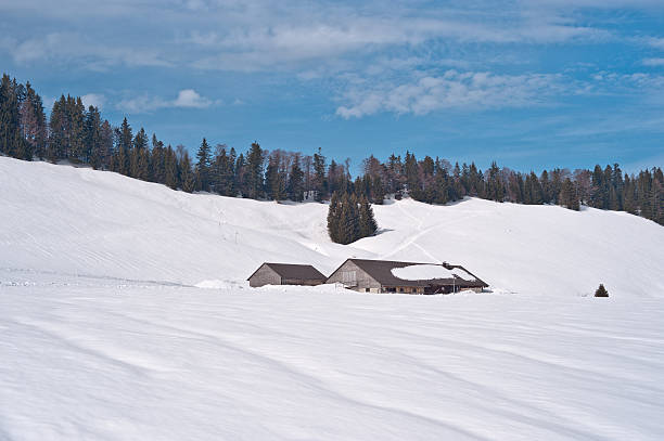 istock Alpine Farmhouse in Winter 173864518