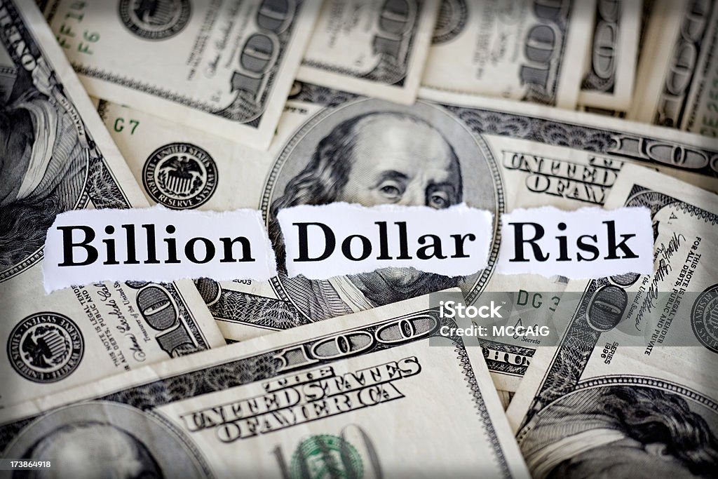 十億ドルリスク - 米国ドル紙幣のロイヤリティフリーストックフォト