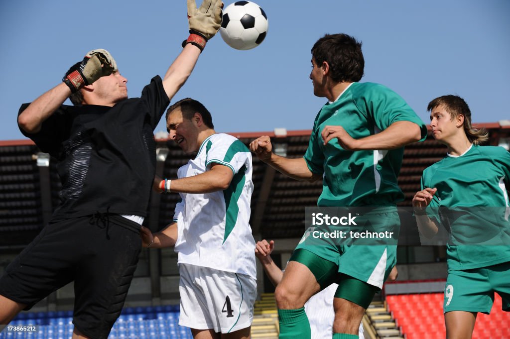 Ação de futebol - Foto de stock de Bola de Futebol royalty-free