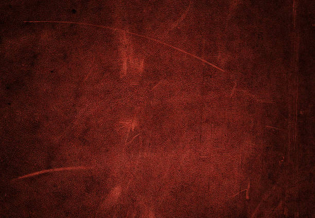 red scratched leather stock photo