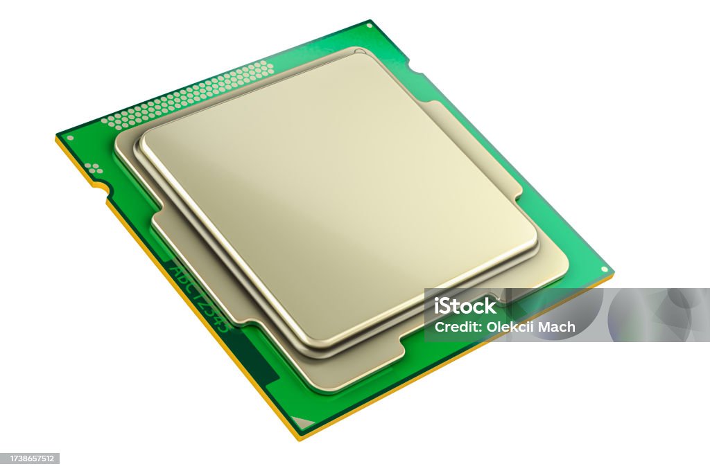 Cpu Umage Cpu Computer Processor Unit 3d Rendering Stock Photo - Download Image ...