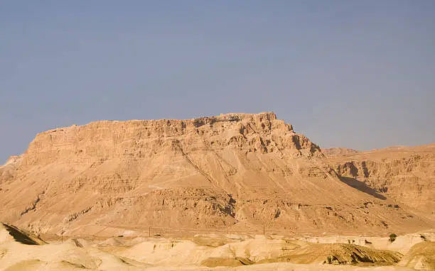View of Masada  from afar.