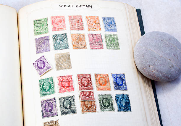 istock Page From a Stamp Album. Great Britain. 173866373