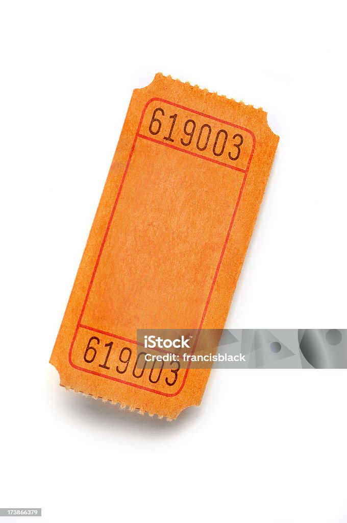 De laranja em branco - Foto de stock de Canhoto de Bilhete royalty-free