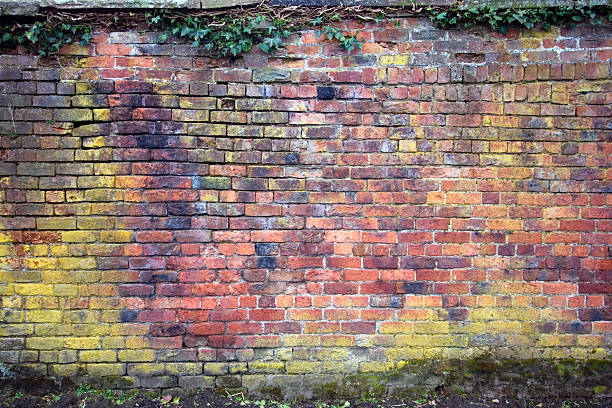 mur de brique jardin - formal garden wall ornamental garden walled garden photos et images de collection