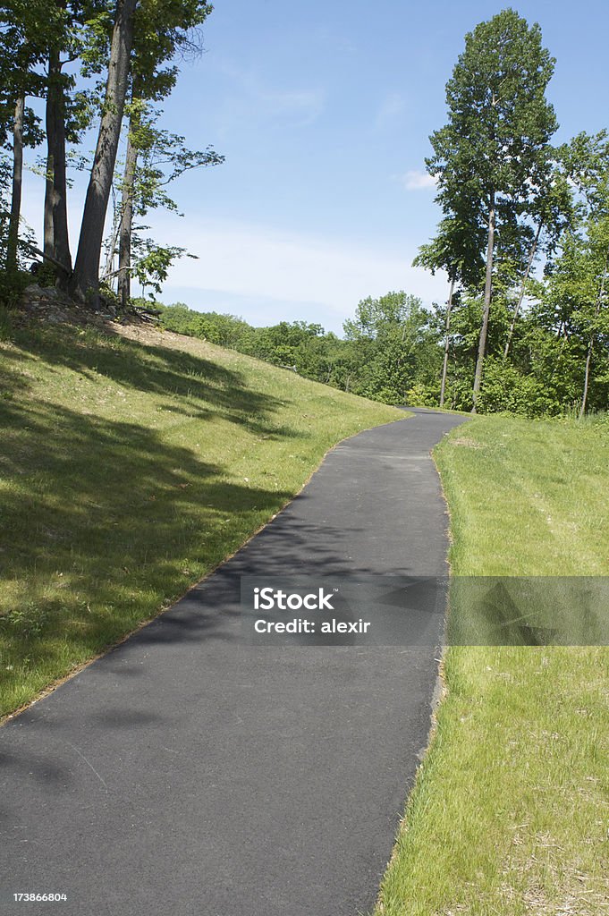 Take The Path Paved Trail in A Natural Setting Asphalt Stock Photo