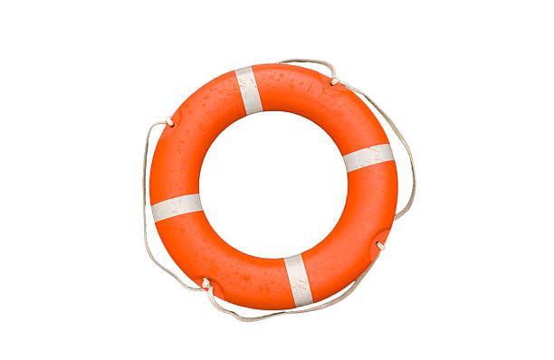 LIfe Bouy Isolated on white a life ring ready to go just add water buoy stock pictures, royalty-free photos & images