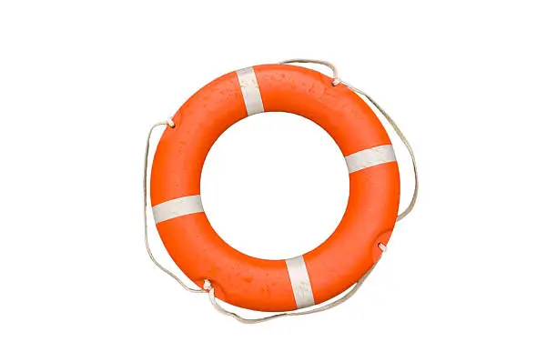 Isolated on white a life ring ready to go just add water