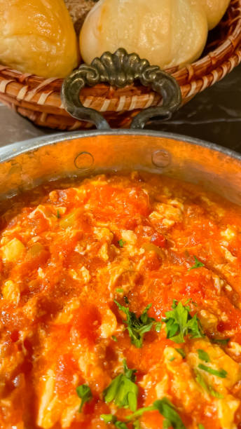 istock Traditional Turkish breakfast meal. Menemen. Ready to eat. 1738677020