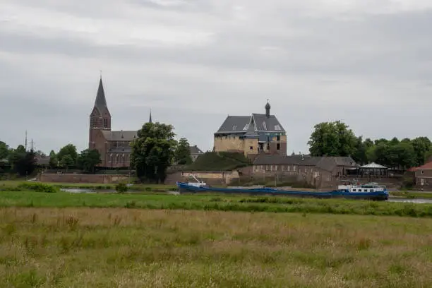 Picture of the small town Kessel at the maas river near Roermond in the Netherlands
