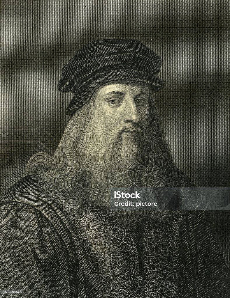 Leonardo da Vinci (XXXL - Ilustração de Leonardo Da Vinci royalty-free
