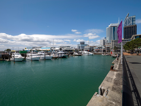 Sydney, Australia - October 13 - The Sydney CBD and surrounding harbour, including Circular Quay on a clear spring day on October 13th 2013.