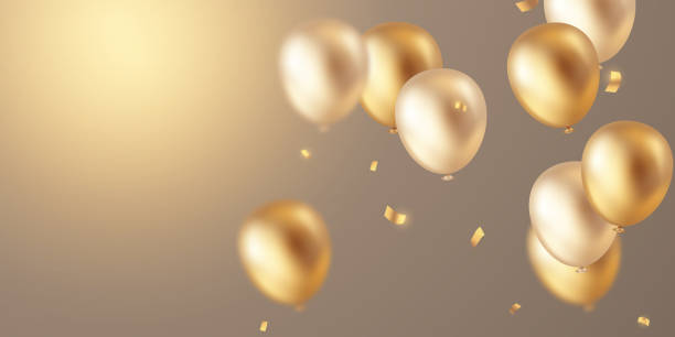 istock 3D golden balloon design background beautiful illustration banner template vector 1738695741