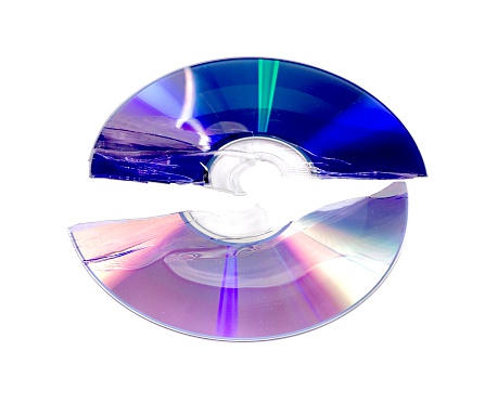 Blank disc music video on blue background.