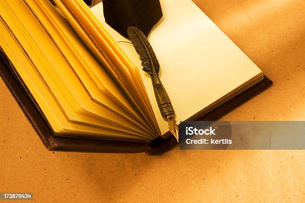 Foto de Reserve De Penas e mais fotos de stock de Livro - Livro, Pena de Escrever, Tinta - Instrumento de escrita