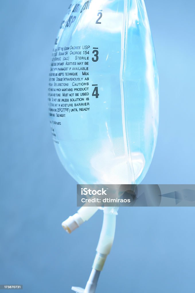 De chlorure de Sodium Intravenous sac par Injection - Photo de Bleu libre de droits