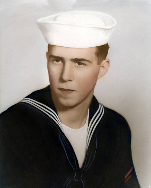 Military man   View images from same session Navy soldier of 1957. navy photos stock pictures, royalty-free photos & images