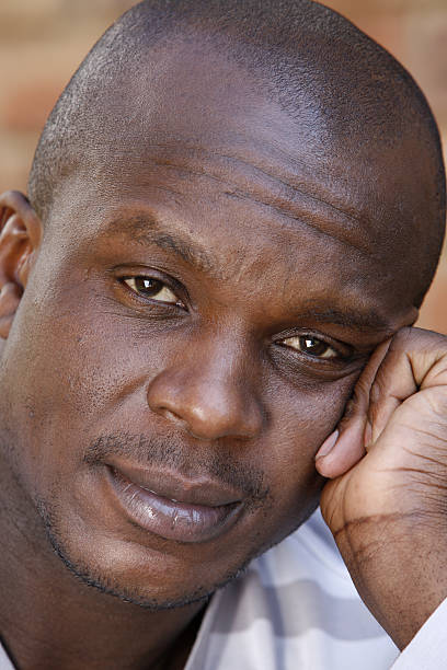 istock Pensive black man portrait 173873395